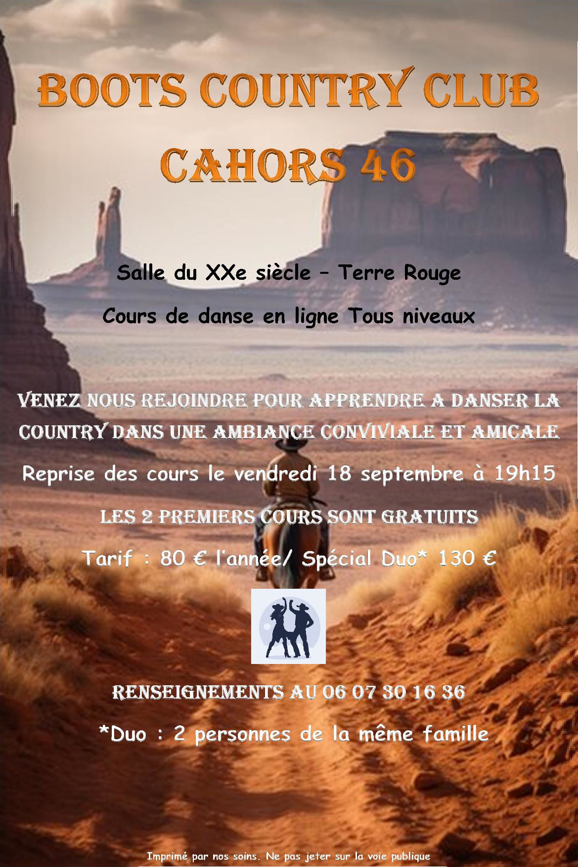 Affiche des informations de rentrée